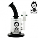 Bubbler en verre Poseidon Kush Bong H:21cm Dia:40mm noir